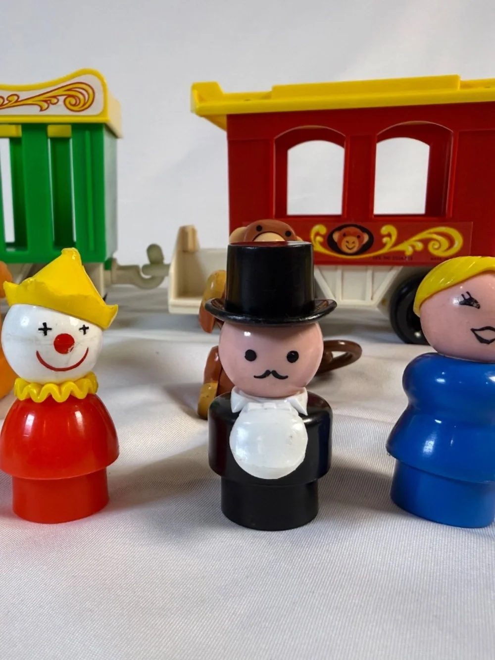 Vintage Fisher Price Little People Circus Train #991 3 Car Set